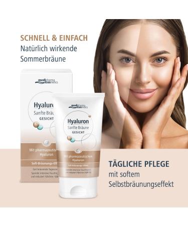 Hyaluron Gentle Tan Facial Care 50ml - Natural Summer Tan Intense Moisture & Wrinkle Reduction - Buy Online on GoSupps.com