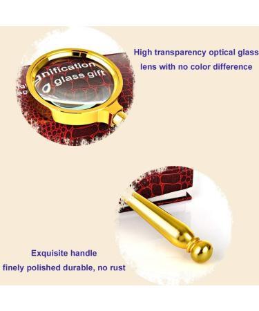 80Mm Handheld 5X Loupe Magnifier Magnifying Glass Lens -Gold Compatible with Book and Newspaper Reading Insect and Hobby Observation Classroom Science Made in China - Buy Online on GoSupps.com