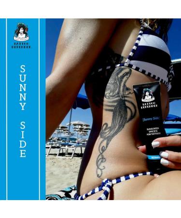 Tattoo Defender - Sunny Side 100 ml - SPF 30-50 - Cr me solaire pour tatouages - Maintient l' clat des tatouages - Donne un bronzage uniforme - Buy Online on GoSupps.com