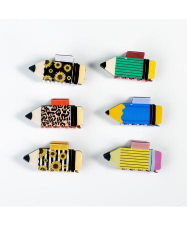 Pencil Claw Clip Teacher Themed Claw Clips Pencil Hair Claw Clip Teacher Hair Clip 2024 New Pencil Claw Clip Fun Hair Accessories Fun Pencil Hairpin Pencil Hair Clip Set (F) - Buy Online on GoSupps.com
