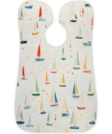 Cartoon Sailboat Beard Bib Apron - Beard Hair Catcher for Men | Perfect Father's Day & Anniversary Gift - Buy Online on GoSupps.com