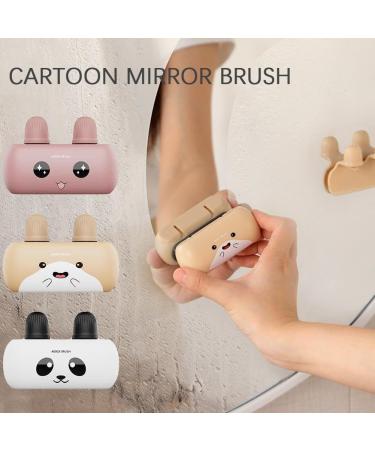 Cartoon Aromatherapy Mirror Brush Tiles Glass Dirt Grime Removal Mirror Wipe Cleaning Tool Accessories Cleaning Bathroom Glass 3-in-1 Brush doors with wiper Cleaning brush Cleaning screen Smal - Buy Online on GoSupps.com
