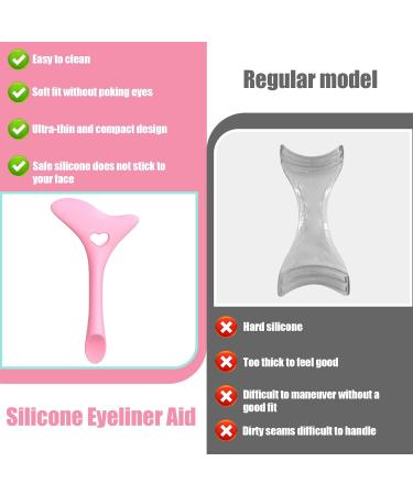 Eyeliner Stencils Aid 3 in 1 Silicone Eyeliner Tool Eyeliner Applicator Tool for Eyelash Lipstick Eyeliner (Pink) - Buy Online on GoSupps.com