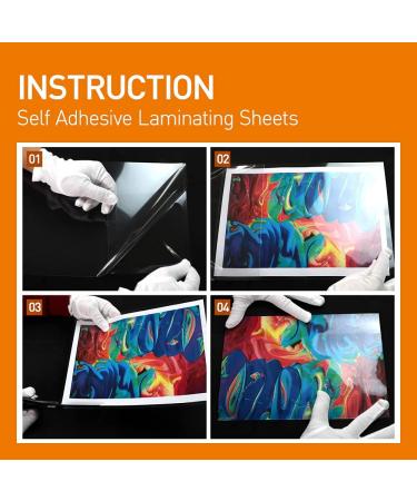 VIOLETTO (20 Sheets) Self Adhesive Laminating Sheets  Self-Seal  No Machine Needed  self Sealing  8.5 x 11 Inch - Buy Online on GoSupps.com