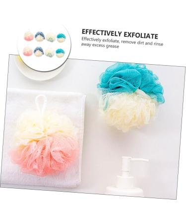 Buy Housoutil 8pcs Color Matching Bath Balls & Exfoliating Sponges - Ideal Shower Poufs & Loofahs for a Luxurious Bath Experience | International Shipping Available - Buy Online on GoSupps.com