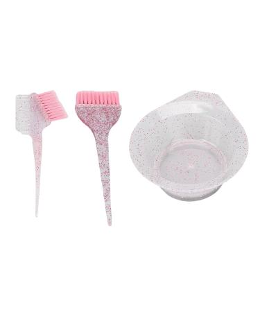 Coloring Brush Set for Hair Dyeing - 3-Piece Tinting Brushes for Home Salon - Pink Hairdresser Tools - Buy Online on GoSupps.com