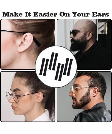 Seetoo Non-Slip Glasses Holders - 4 Pairs Silicone Ear Pads for Glasses Sunglasses & Reading Glasses - Black Small - Buy Online on GoSupps.com