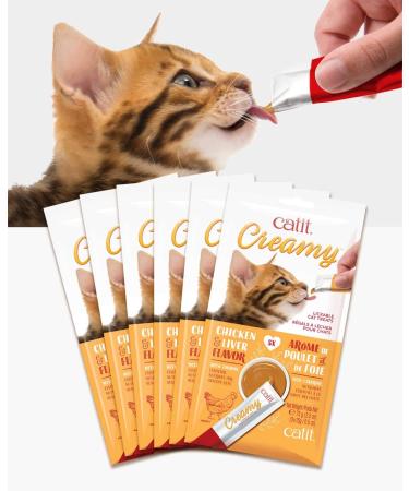 Catit Creamy Lickable Cat Treat - Healthy Chicken & Liver Flavor - 30 Pack - Buy Online on GoSupps.com