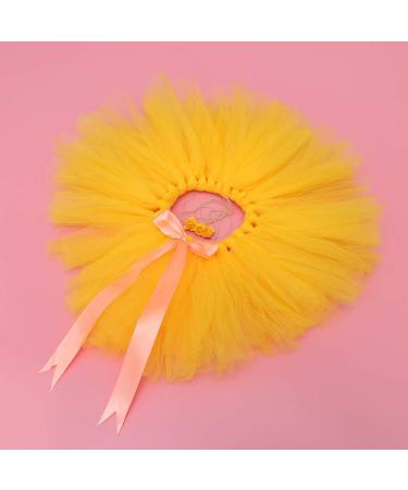 Amosfun Christmas Baby Girl Tutu Skirt and Headband Set - Newborn Photography Outfit for Xmas Party (0-12 Months) - Yellow - Buy Online on GoSupps.com
