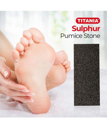 TITANIA Sulphur Pumice - Extra Hard Black 18g | 9.5x4x2 cm | International Shipping Available - Buy Online on GoSupps.com