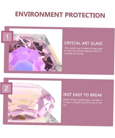 minkissy 1pc Nail Art Crystal Cup Clear Container Shot Glass with Lid Acrylic Liquid Powder Dish Acrylic Liquid Dish with Lid Nail Art Dappen Dish Nail Art Manicure Care Tools 7.5x6cm Pink - Buy Online on GoSupps.com