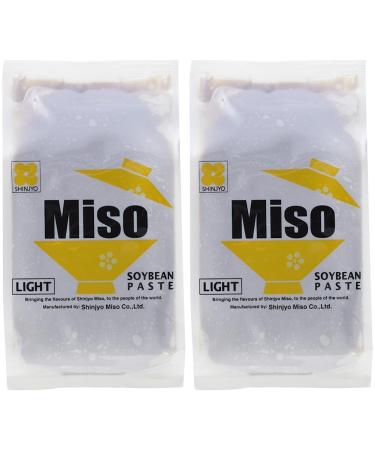 Shinjyo Miso Shiro-Helle Miso soup paste from Japan-Ideal for cooking miso soup or seasoning dressings & light marinades-1 x 500 g (pack with 2) 500 g (2 pack)