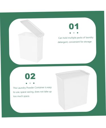 SOESFOUFU Organization Bucket Box Sheet Laundry Storage Box Laundry Beads Desktop Trash Can Laundry Holder Washing Powders Bucket 14.6X14X8CM White - Buy Online on GoSupps.com