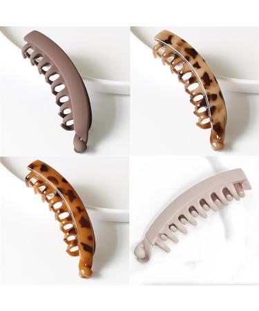 Banana Hair Clip 6 Women's Hair Clips Large Powerful Ponytail Clip Retro Banana Hair Clip Anti Slip Claw Clip Hair Accessories Very Suitable for Various Activities - Buy Online on GoSupps.com