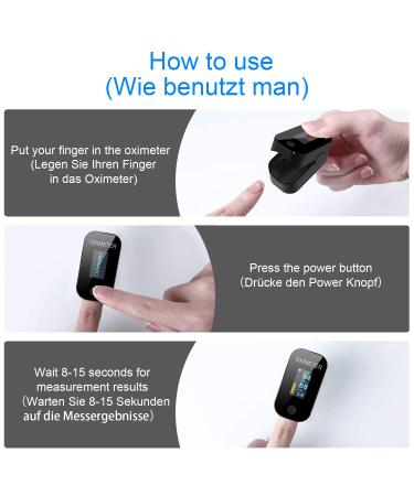 Buy Mommed Oximeter - Accurate Oxygen Saturation Measuring Device with OLED Display | Includes Lanyard & Batteries - YM201 Black - Buy Online on GoSupps.com