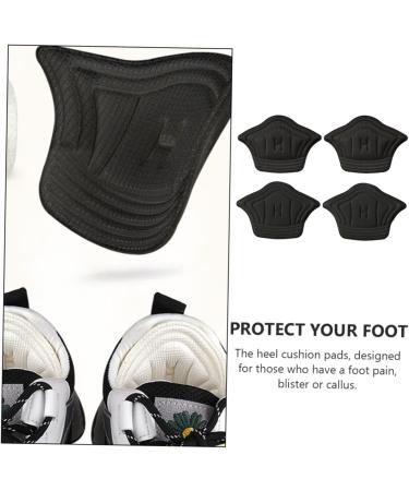 NOLITOY Comfort Shoe Inserts - 2 Pairs for Men & Women | Track Shoes & Gym Sneakers Heel Pads | Sponge Protection - Black 11.5x8cm - Buy Online on GoSupps.com