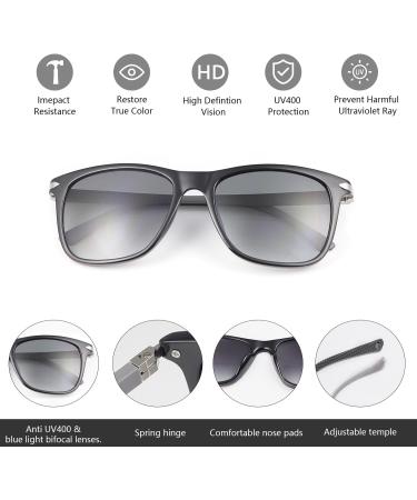 MIRYEA Polarized Bifocal Reading Sunglasses - UV Protection Anti-Glare Blue Light Blocking - Lightweight Tinted Shades for Men & Women - Perfect for Outdoor & Driving - 1.5x Black Lens - Buy Online on GoSupps.com