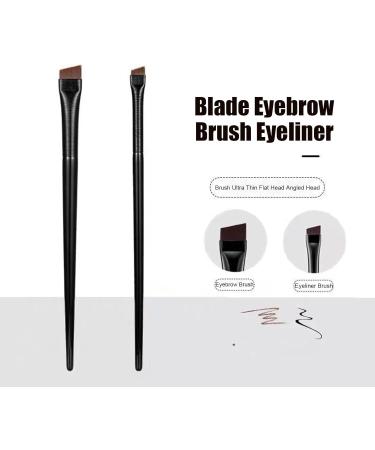 lyanny Angled Eyebrow Brush 2 Flat Thin Eyeliner Brush Fine Angled Eye Brow Brush Eyebrow Brush for for Eyeshadow Eyebrows Eyeliner Eye Makeup - Buy Online on GoSupps.com