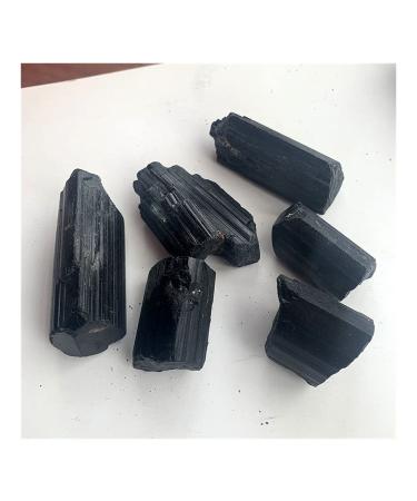 Natural Crystal Rough for 1pcs Natural Crystal Large Grain Black Tourmaline ore Mark Jet Stone Crystal Quartz Mine Standard CollectionGift dingchi (Size : 120-150g)