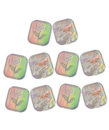 Gleavi 10 pc. Colored contact lenses Travel accessories interchangeable holder eye contact case address book mirror film contacts accessories professional contacts case sensitive bracket suite