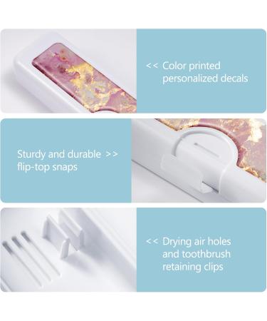 Buy Colorful Travel Toothbrush Case - Convenient Holder & Tongue Scraper Cover | International Shipping Available - Buy Online on GoSupps.com