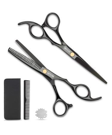 Hairdressing Scissors 6.7inch KYG Professional Hair Scissors 2 Extra Sharp Hair Cutting Scissors & Thinning Scissors Precise Haircuts Stainless Steel with 1 Comb for All Ages 6.7 inch