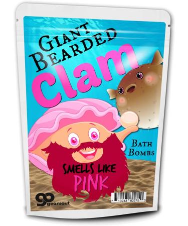 Giant Bearded Clam Bath Bombs - Funny Pink Design - XL Fizzers for Women - Handcrafted in USA - 2 pk - Buy Online on GoSupps.com