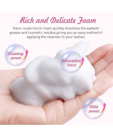 Professional Eyelash Extension Cleanser - Oil & Paraben Free Lash Foam Shampoo, 1.69fl.oz - Buy Online on GoSupps.com