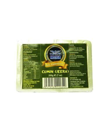 Heera - Mini Pappadums - Cumin (Jeera) - 200g x 2
