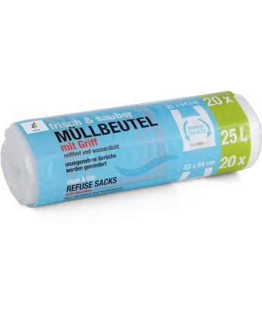 200 Premiumline Garbage Bags - 25L Tearproof & Waterproof 10 Pack Stretcher Handle - International Shipping Available - Buy Online on GoSupps.com