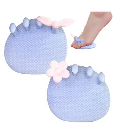 Toe Separators for Women Toe Separators for Overlapping Toes Multifunctional Bunion Corrector with Flower Shape Improves Bunion Plantar Fasciitis or Other Foot Pain(Blue)