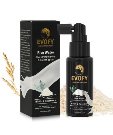 Rice Water Hair Strengthening & Growth Spray Biotin & Rosemary infused Stronger Thicker Longer Hair for Women & Men Hair Strenghtening & Growth Serum