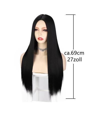 Buy Long Black Straight Wig for Women | Natural Brunett Wigs for Cosplay Costume Party & Halloween | Fast International Shipping - Buy Online on GoSupps.com