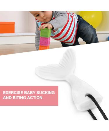 Fish Tail Baby Bite Ring Necklace - Chewing Tool for Children with Autism & ADHD | Safe & Durable Teething Chew Necklace for Boys & Girls - Buy Online on GoSupps.com