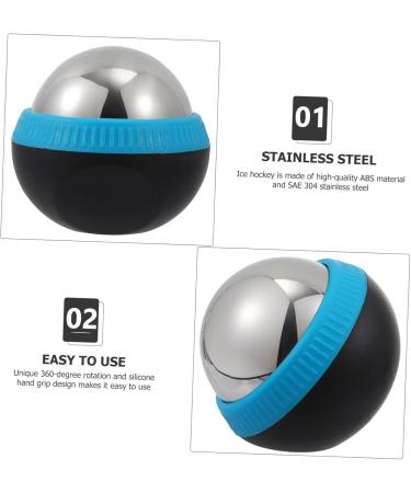 Beaupretty Stainless Steel Massage Ball for Children - Multifunctional Manual Massage Device for Muscle Relief & Foot Massage 8.3x7.5x7cm - Blue - Buy Online on GoSupps.com
