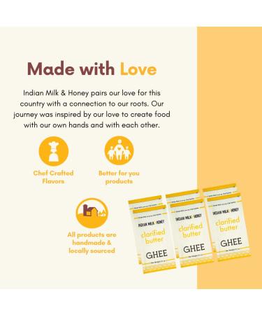 Classic Ghee Butter  Grass-Fed by Indian Milk & Honey  0.5 oz x 6 | Handmade & Locally Sourced Ghee Clarified Butter | Lactose  Gluten & Casein Free | Ghee in Portable Sachets Classic Original - Buy Online on GoSupps.com