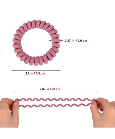 Jesslab Spiral Hair Ties - 10 Traceless Plastic Coil Ponytail Holders for Women & Girls | No-Damage Hair Accessories Color Sorted (#6) - Buy Online on GoSupps.com
