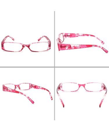 IVNUOYI Blue Light Blocking Reading Glasses 6 Pack - Fashionable Rectangular Frame with Comfort Spring Hinge - Women's Reader Eyeglasses 2.0 Mix 6 Pack - Buy Online on GoSupps.com