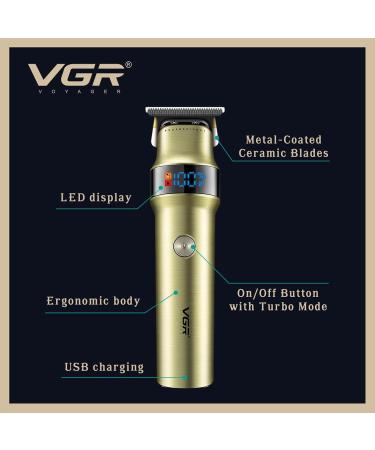 VGR Beard Hair Trimmer for Men - Face Grooming Kit with Ceramic Blades Edge Electric - USB-C Rechargeable - 400 Min Battery - Cordless Clippers for Bald Head Haircut Stubble Sideburn Moustache - Buy Online on GoSupps.com