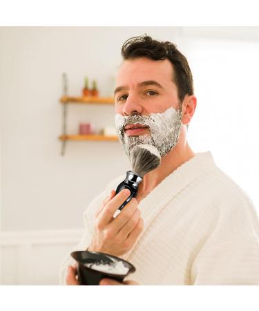 Grutti Badger Shaving Brush - Premium Natural Hair | Black Resin Handle | Wet Shaving Essential - Buy Online on GoSupps.com