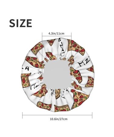Pizza Pattern Shower Cap | Elastic & Reusable | Fits All Head Sizes | Waterproof & Quick Drying - Buy Online on GoSupps.com