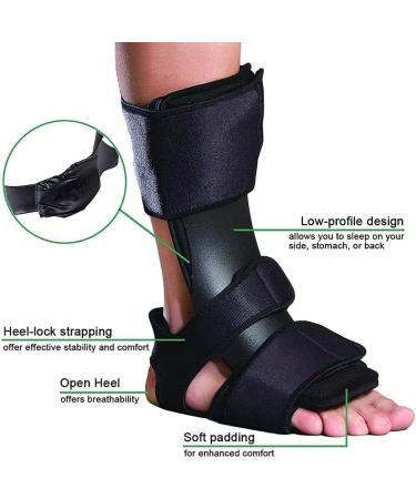 Buy Ankle Foot Orthosis (AFO) Brace for Foot Drop - Hemiplegia Support & Walking Stabilizer - L/XL Black - Buy Online on GoSupps.com