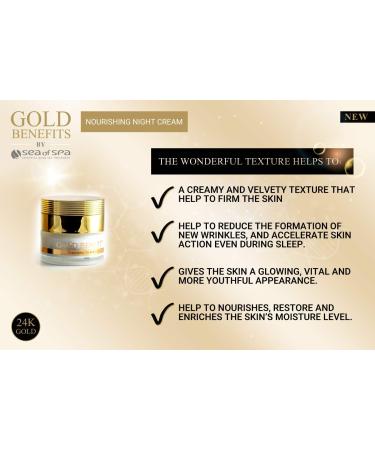 Nourishing Night Cream with Gold | 24k Dead Sea Minerals for Youthful Glow & Wrinkle Reduction - Buy Online on GoSupps.com