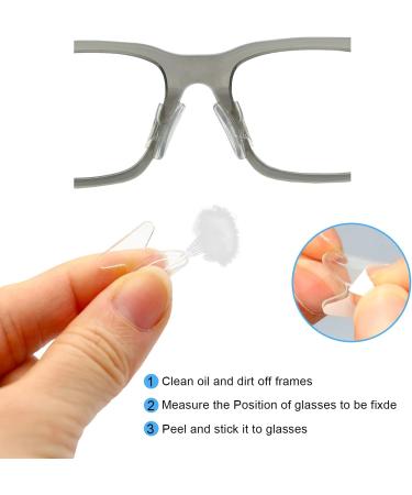 10 Pairs of Clear SMARTTOP 2.5mm Anti-Slip Silicone Nose Pads for Glasses - Self-Adhesive & Soft Air Bag Nose Pad for Eyeglasses, Sunglasses, Reading Glasses - Buy Online on GoSupps.com