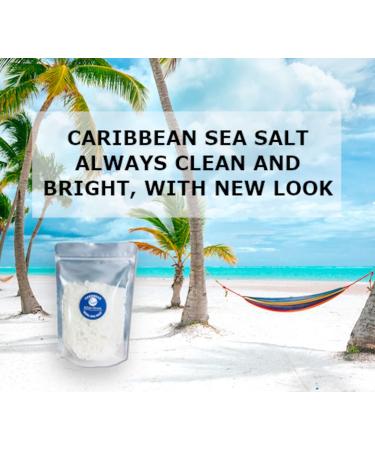 Caribbean Real Sea Salt Coarse 16 Oz - Unrefined Gourmet Salt Refill - Organic & Unprocessed Grains for Cooking - All Natural Caribbean Sea - Salt for Grinder - Buy Online on GoSupps.com