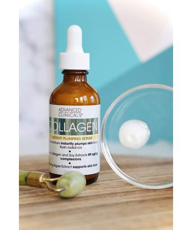 Advanced Clinicals Collagen Instant Plumping Serum 1.75 fl oz - Boost Hydration & Reduce Wrinkles - Buy Online on GoSupps.com