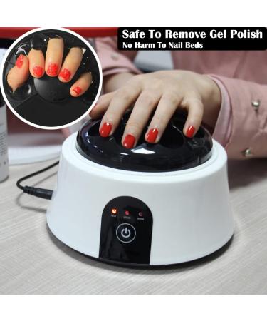 Upgraded Steam Nail Polish Remover Machine with Stainless Steel Cuticle Pusher - White - Buy Online on GoSupps.com