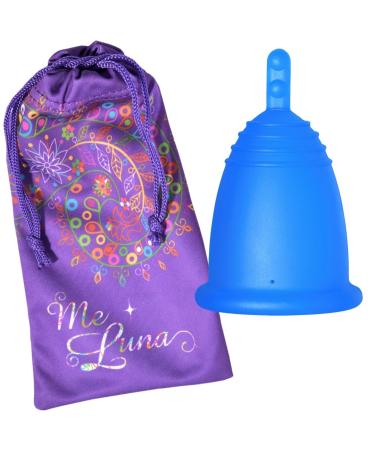 Me Luna Menstrual Cup Classic Handle Blue Size M