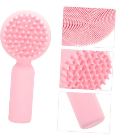 Angoily Silicone Face Brush Face Exfoliator Face Scruber Exfoliate for Face Scrubber Facial Exfoliator Silicone Face Scrubber for Women 3d Manual Cleansing Brush Pink Silica Gel - Buy Online on GoSupps.com
