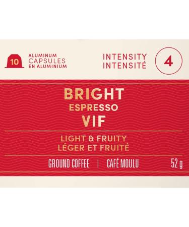 Tim Hortons Bright Espresso Capsules Nespresso Original Line Compatible Capsules 100 Count Bright Espresso 10 count (Pack of 10) - Buy Online on GoSupps.com